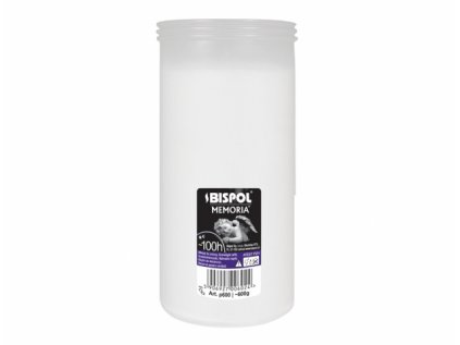 Náplň do hřbitovní lampy lisovaný vosk plast 600g d8,5x18cm