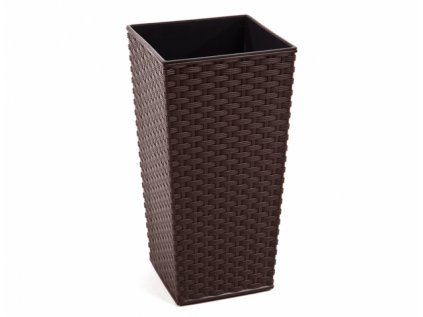 Obal na květník FINEZIA RATTAN plastový 25x25x47cm