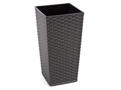 Obal na květník FINEZIA RATTAN plastový 30x30x57cm