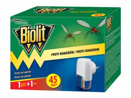 Odpařovač BIOLIT elektrický proti komárům 45 nocí 27 ml