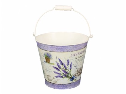 Set kbelíků LAVENDER DE PROVENCE plechový d11,13,15cm 3ks