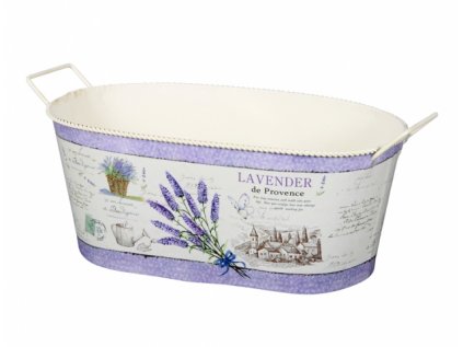 Set truhlíků LAVENDER DE PROVENCE plechový 22,26,30cm 3ks