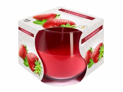 Svíčka ve skle JAHODA vonná 130g