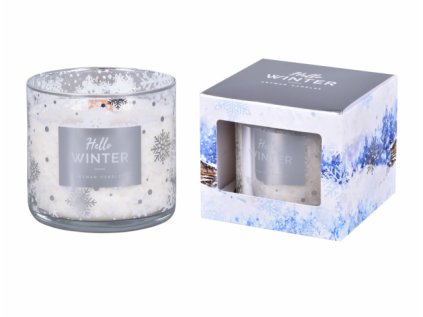 Svíčka ve skle HELLO WINTER vonná 400g