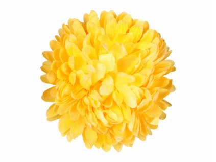 Chryzantéma KVĚT umělá žlutá 13cm