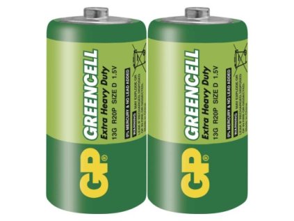 Zinková baterie GP Greencell D (R20)