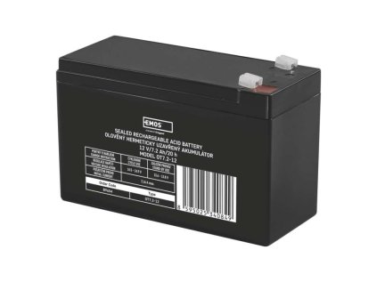 Bezúdržbový olověný akumulátor 12 V/7,2 Ah, faston 4,7 mm
