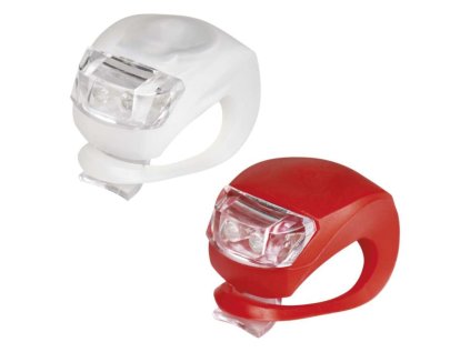 LED přední + zadní svítilna na kolo P3921 na 2× CR2032, 10 lm