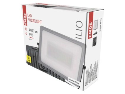 LED reflektor ILIO, 51W, černý, neutrální bílá