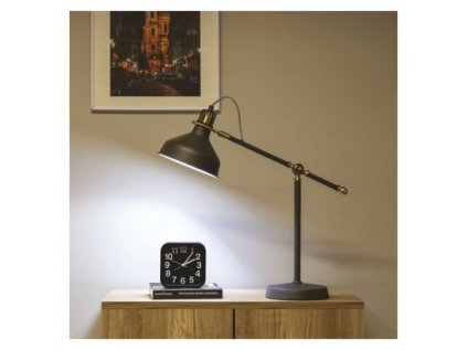 Stolní lampa HARRY na žárovku E27, tmavě šedá