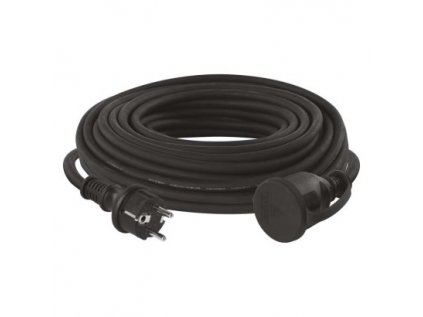 Venkovní prodlužovací kabel 25 m / 1 zásuvka / černý / guma-neopren / 230 V / 2,5 mm2