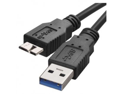 Nabíjecí a datový kabel propojovací USB-A 3.0 / micro USB-B 3.0, 1 m, černý