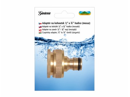 Adaptér na kohoutek pro hadici 1/2 a 3/4 mosazný