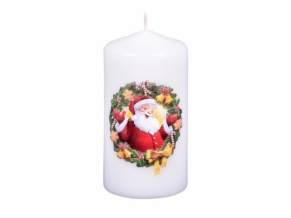 Svíčka DĚDA MRÁZ vánoční d6x10cm