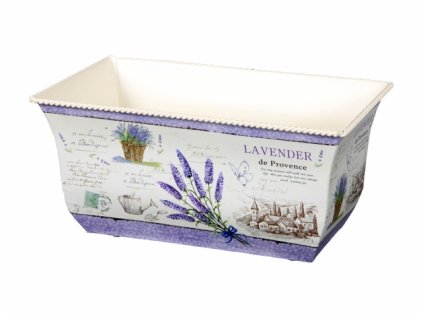 Set truhlíků LAVENDER DE PROVENCE plechový 23,25cm 2ks