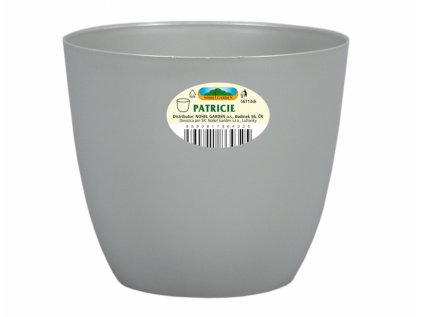 Obal na květník PATRICIE MODERN plastový matný d13x12cm