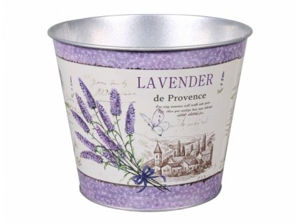 Obal na květník LAVENDER DE PROVENCE plechový d19x15cm