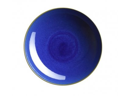 talíř d22,0cm hluboký, OSSIA-tm.modrý, keramika