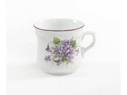 hrnek 370ml PERL.VELKÝ-FIALKY 8354 V1+V3, čes.porcelán