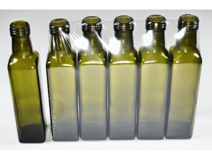 láhev 0,25l MARASCA- 5ks-oliva, šroubení SOUDEK,sklo