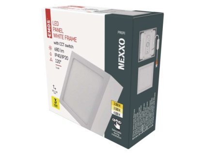 LED přisazené svítidlo NEXXO, čtvercové, bílé, 7,6W, se změnou CCT