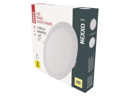 LED vestavné svítidlo NEXXO, kruhové, bílé, 25W, teplá bílá