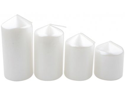 Svíčka 50x60/75/90/105 4ks lak bílá perleť, 21,24,27,30h.