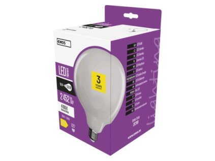 LED žárovka Filament Globe / E27 / 18 W (150 W) / 2 452 lm / neutrální bílá