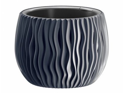 Obal na květník SANDY BOWL 2v1 plastový matný d29x19cm