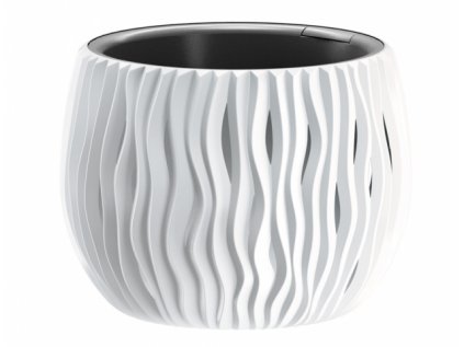 Obal na květník SANDY BOWL 2v1 plastový matný d37x21cm