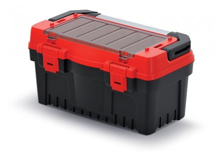 Kufr na nářadí s kov. držadlem EVO červený 476x260x256 (přepážky)