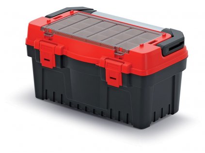 Kufr na nářadí s kov. držadlem EVO červený 476x260x256 (krabičky)