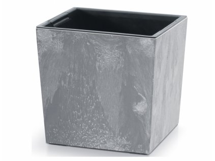 Obal na květník URBI SQUARE LOW BETON 2v1 plast 24x24x24cm