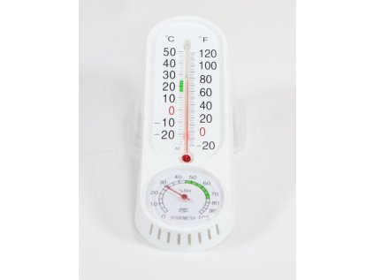 teploměr + vlhkoměr 22x6,5cm, -20°C+50°C, plast