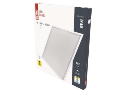 LED panel RIVI 60×60, čtvercový vestavný bílý, 36W, stmívatelný se změnou CCT, UGR