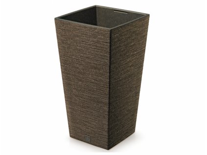 Obal na květník FURU SQUARE ECO WOOD 2v1 plast 30x30x55cm