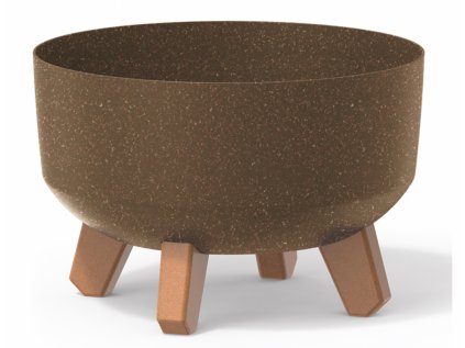 Žardinka GRACIA LOW ECO WOOD samozavlažovací plast d38x21cm