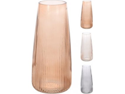 váza d6,5x21cm, vroub. sklo