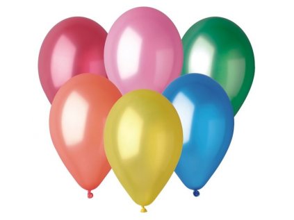 balónky 10ks, 26cm, metalické barvy