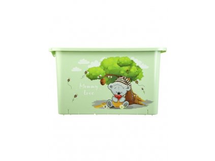 box 21,0l MOMMY LOVE zel., víko, 40x24x23cm, plast