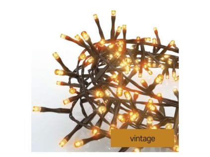 LED vánoční řetěz – ježek, 8 m, venkovní i vnitřní, vintage, časovač