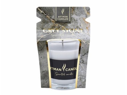 Svíčka ve skle FOR YOU Grey stone vonná 130g