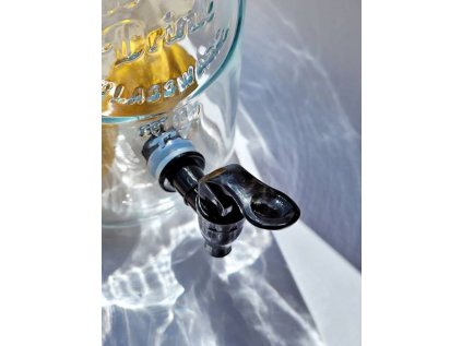 ND-kohout+těsnění láhve 4,0l sklo, černý
