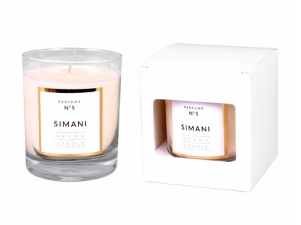 Svíčka ve skle PARFUME NO.5 Simani vonná 250g