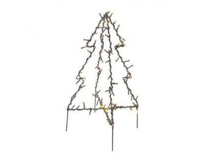 LED vánoční stromek kovový, 50 cm, venkovní i vnitřní, teplá bílá