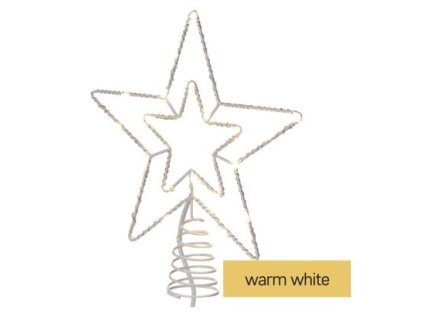 Standard LED spojovací vánoční hvězda, 28,5 cm, venkovní i vnitřní, teplá bílá