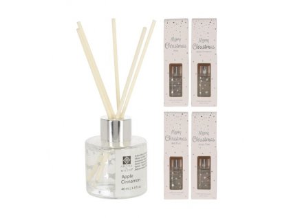 difuzér set, 40ml, 4druhy, vánoční, sklo