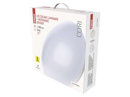 LED přisazené svítidlo CORI s pohyb. čidl., kr. 22W n.b., IP44