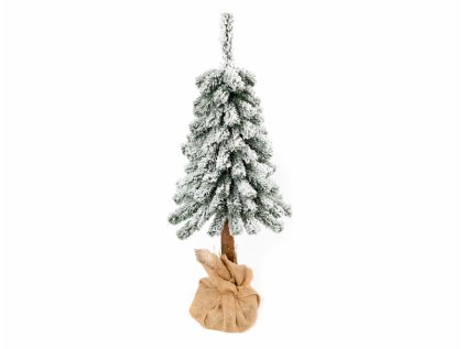 Stromek SMRK umělý vánoční zasněžený na dřevěném kmeni 50cm