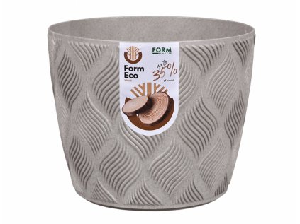 Obal na květník PETIT ECO FLOW WOOD plastový d15x12cm